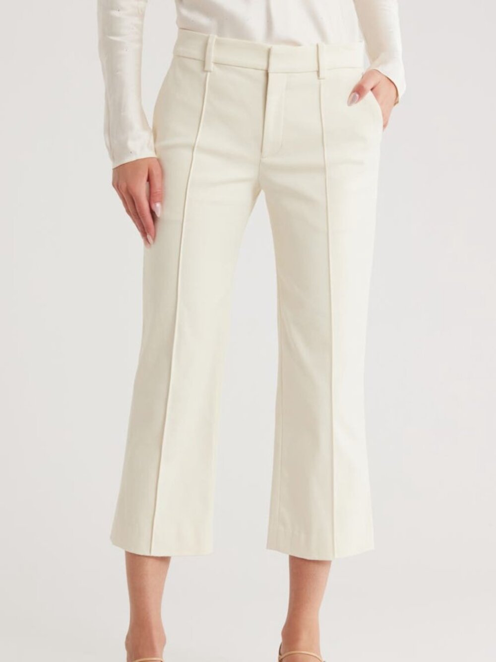 NWOT A.L.C Jay Cropped Pant in Bone Ivory Work or Casual Pants sz 6 98% Cotton